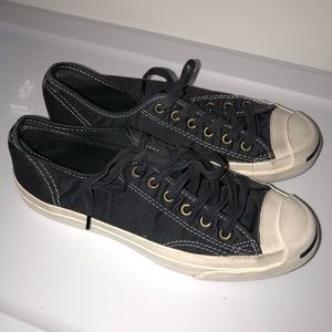 Black distressed Jack Purcell Converse